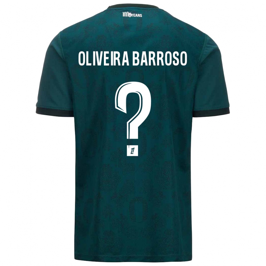 Niño Camiseta Mickael Oliveira Barroso #0 Verde Oscuro 2ª Equipación 2024/25 La Camisa Perú