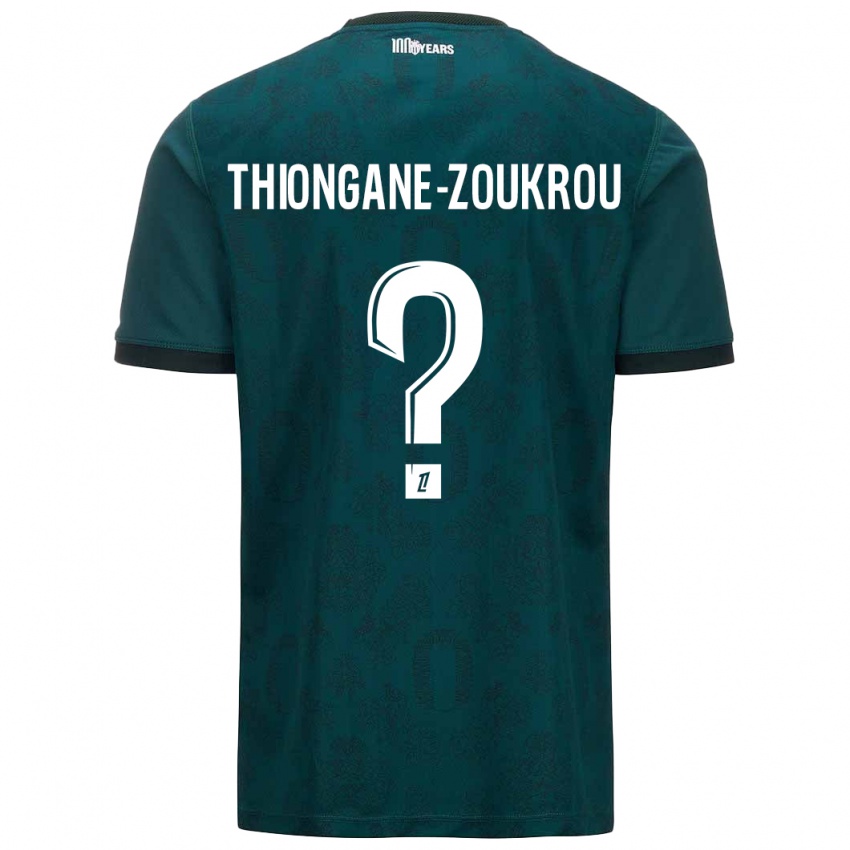 Niño Camiseta Ackah-Tidiane Thiongane-Zoukrou #0 Verde Oscuro 2ª Equipación 2024/25 La Camisa Perú