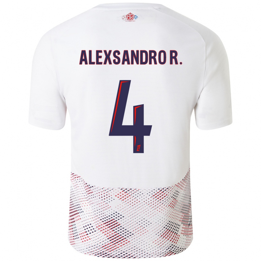 Niño Camiseta Alexsandro #4 Blanco Azul Real 2ª Equipación 2024/25 La Camisa Perú