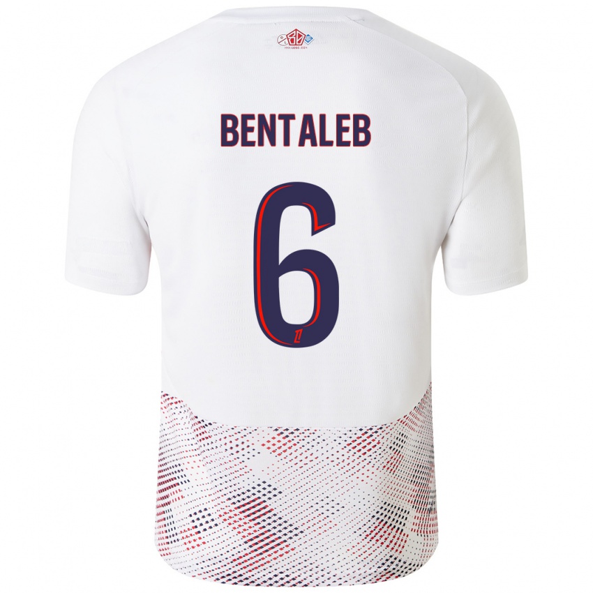 Niño Camiseta Nabil Bentaleb #6 Blanco Azul Real 2ª Equipación 2024/25 La Camisa Perú