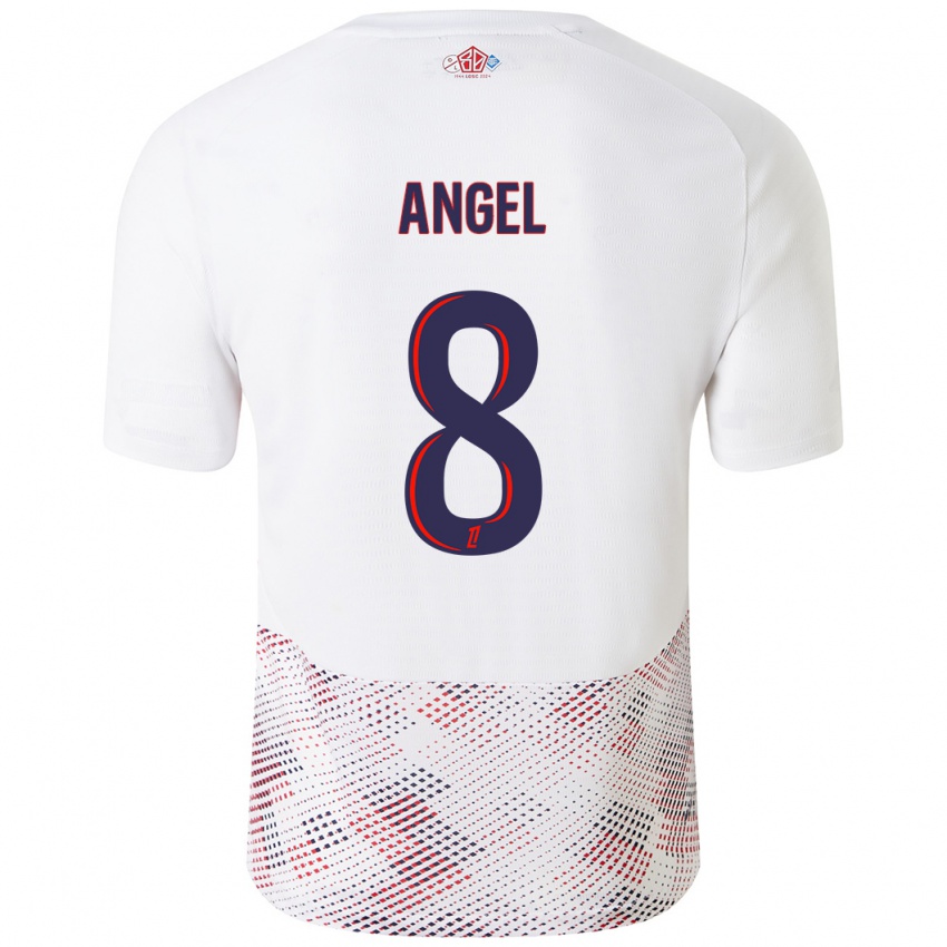 Niño Camiseta Angel Gomes #8 Blanco Azul Real 2ª Equipación 2024/25 La Camisa Perú