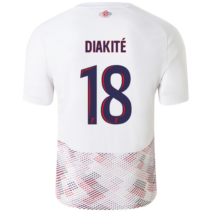 Niño Camiseta Bafodé Diakité #18 Blanco Azul Real 2ª Equipación 2024/25 La Camisa Perú