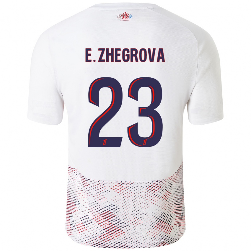 Niño Camiseta Edon Zhegrova #23 Blanco Azul Real 2ª Equipación 2024/25 La Camisa Perú