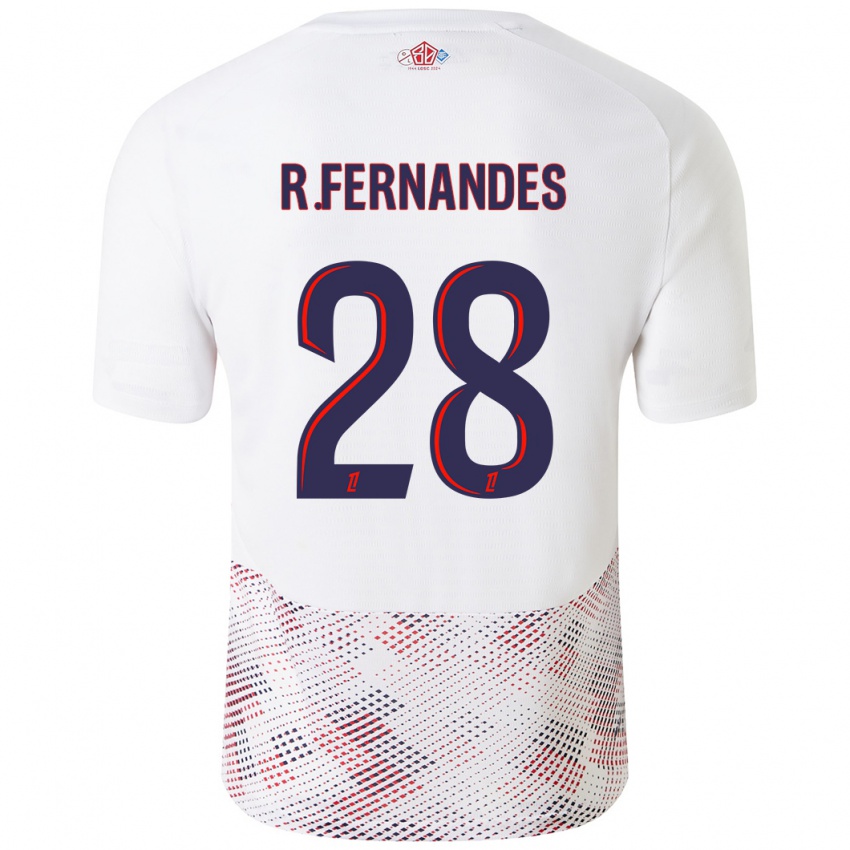 Niño Camiseta Rafael Fernandes #28 Blanco Azul Real 2ª Equipación 2024/25 La Camisa Perú