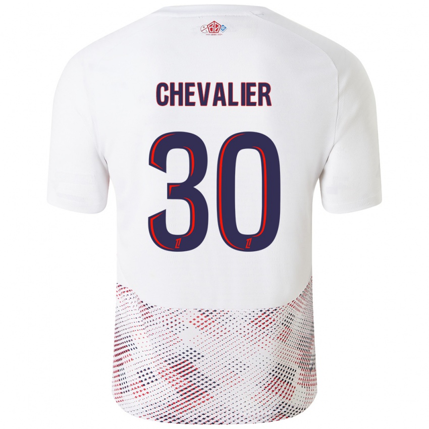 Niño Camiseta Lucas Chevalier #30 Blanco Azul Real 2ª Equipación 2024/25 La Camisa Perú