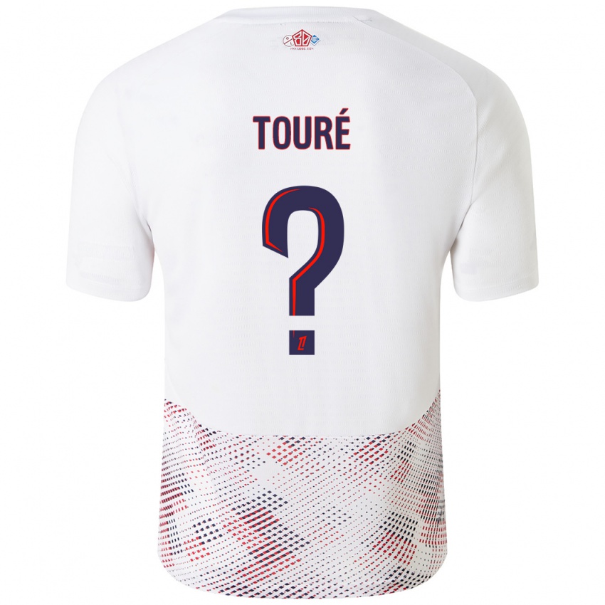 Niño Camiseta Ousmane Touré #0 Blanco Azul Real 2ª Equipación 2024/25 La Camisa Perú