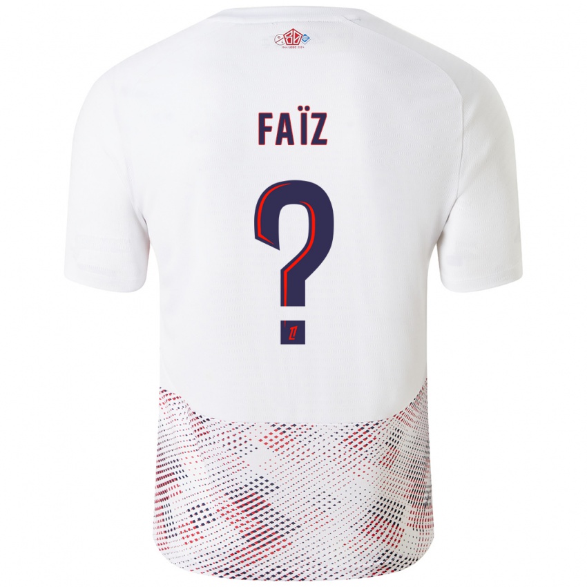 Niño Camiseta Adame Faïz #0 Blanco Azul Real 2ª Equipación 2024/25 La Camisa Perú