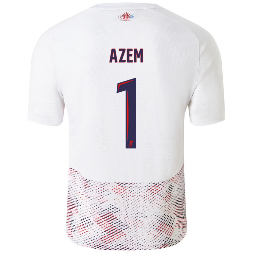 Niño Camiseta Floriane Azem #1 Blanco Azul Real 2ª Equipación 2024/25 La Camisa Perú