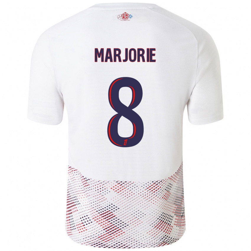 Niño Camiseta Marjorie #8 Blanco Azul Real 2ª Equipación 2024/25 La Camisa Perú