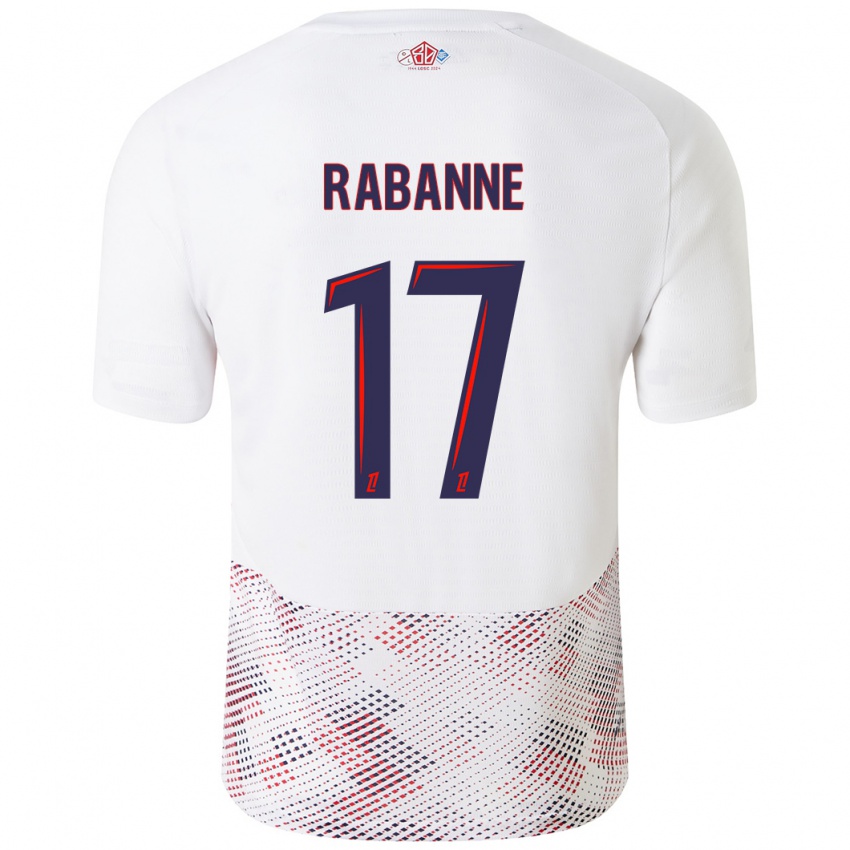 Niño Camiseta Julie Rabanne #17 Blanco Azul Real 2ª Equipación 2024/25 La Camisa Perú