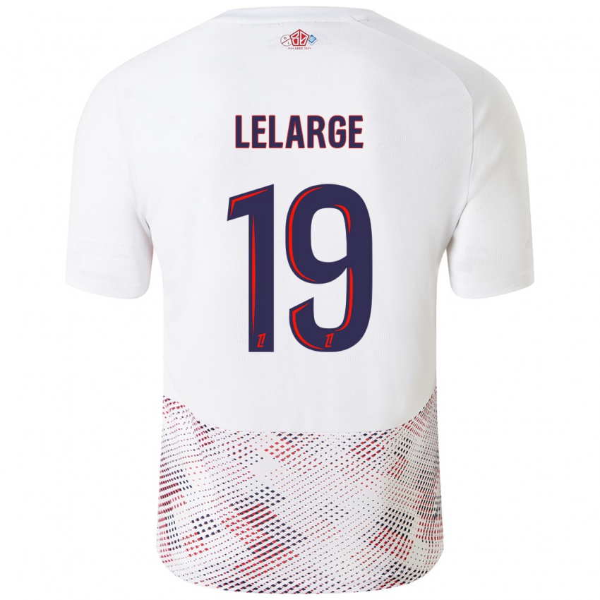 Niño Camiseta Claire Lelarge #19 Blanco Azul Real 2ª Equipación 2024/25 La Camisa Perú