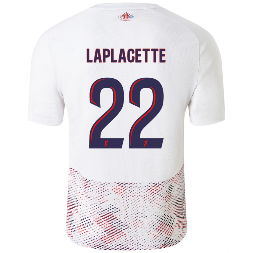 Niño Camiseta Tess Laplacette #22 Blanco Azul Real 2ª Equipación 2024/25 La Camisa Perú