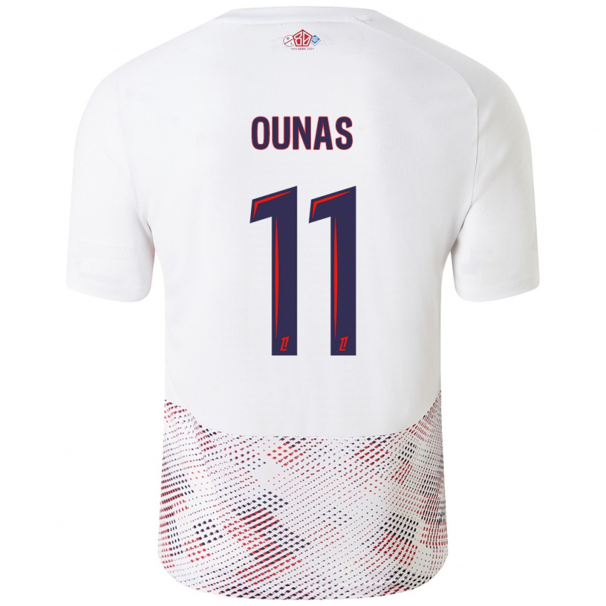 Niño Camiseta Adam Ounas #11 Blanco Azul Real 2ª Equipación 2024/25 La Camisa Perú