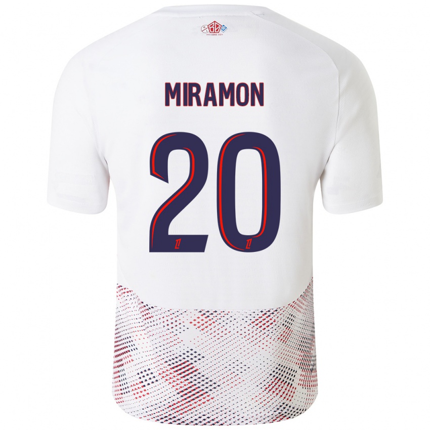 Niño Camiseta Ignacio Miramón #20 Blanco Azul Real 2ª Equipación 2024/25 La Camisa Perú