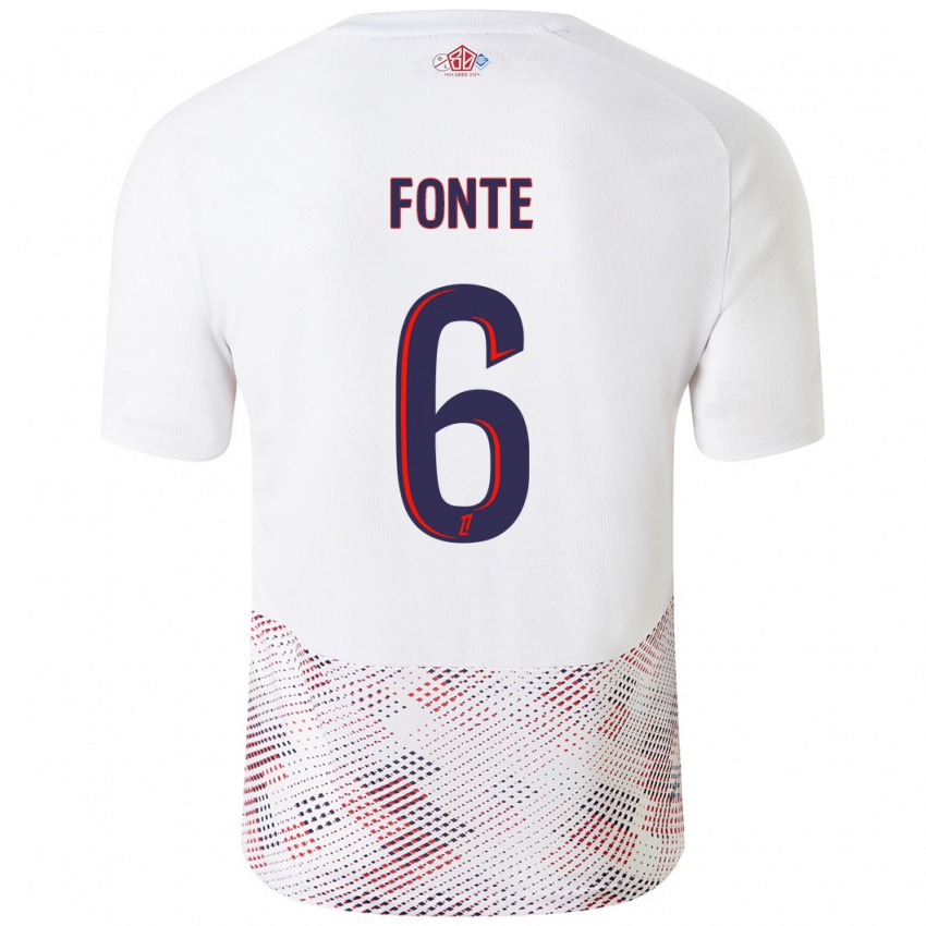 Niño Camiseta Jose Fonte #6 Blanco Azul Real 2ª Equipación 2024/25 La Camisa Perú