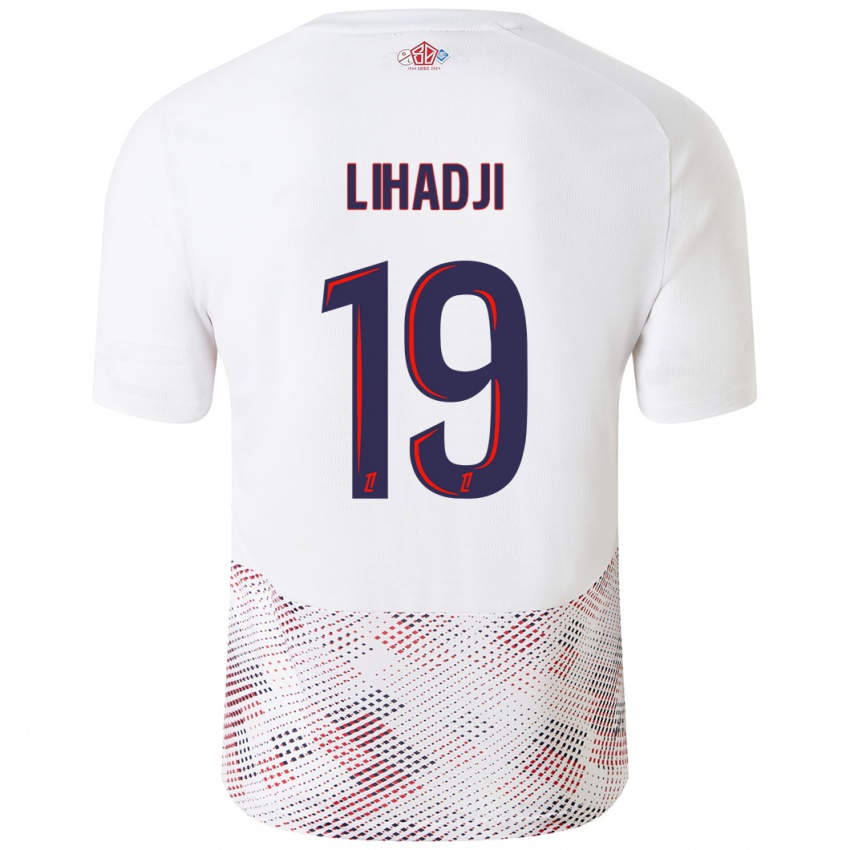 Niño Camiseta Isaac Lihadji #19 Blanco Azul Real 2ª Equipación 2024/25 La Camisa Perú