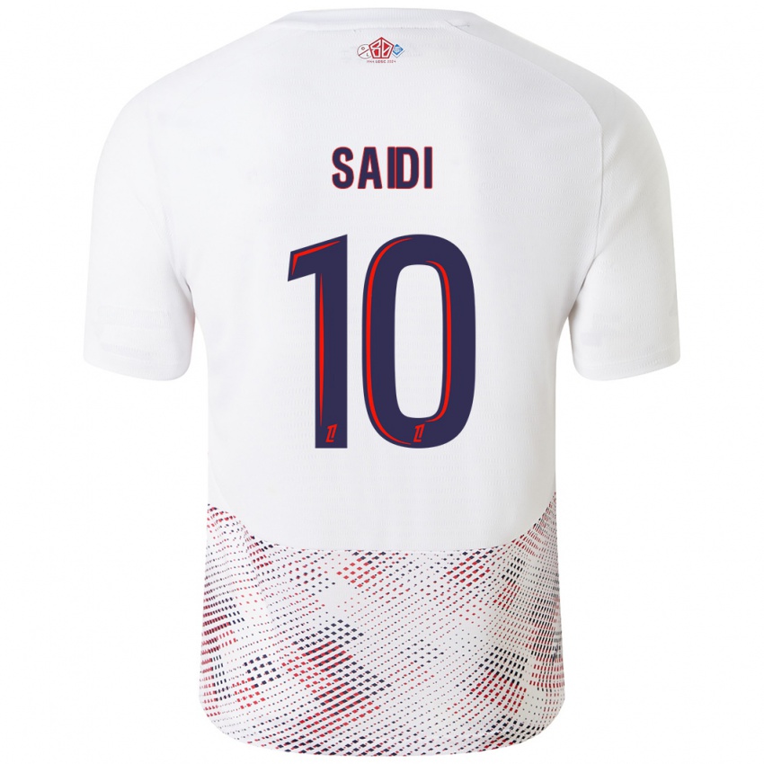 Niño Camiseta Rachel Saidi #10 Blanco Azul Real 2ª Equipación 2024/25 La Camisa Perú