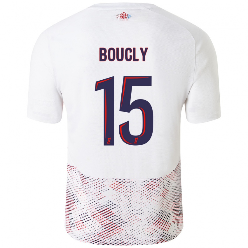 Niño Camiseta Maite Boucly #15 Blanco Azul Real 2ª Equipación 2024/25 La Camisa Perú