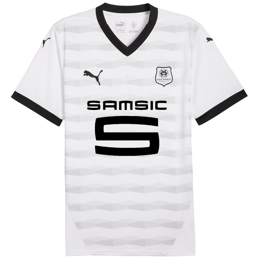 Niño Camiseta Dee-Shawn Jacinthe #0 Blanco Negro 2ª Equipación 2024/25 La Camisa Perú