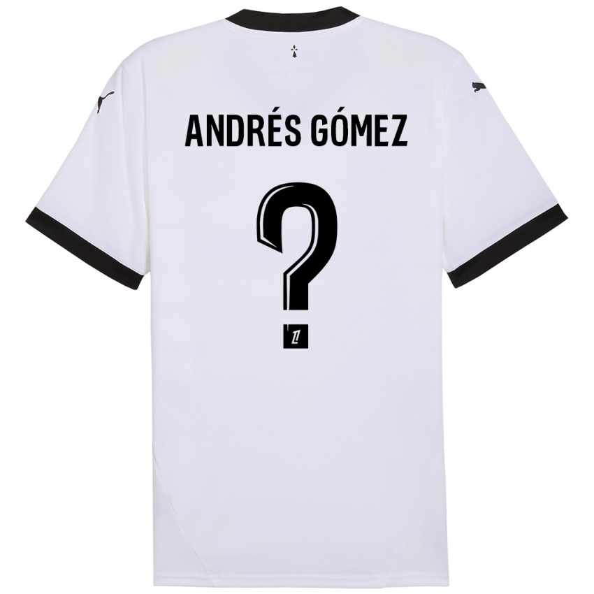 Niño Camiseta Carlos Andrés Gómez #0 Blanco Negro 2ª Equipación 2024/25 La Camisa Perú