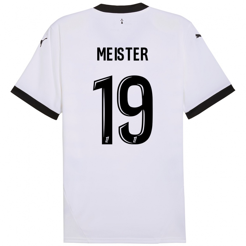 Niño Camiseta Henrik Meister #19 Blanco Negro 2ª Equipación 2024/25 La Camisa Perú