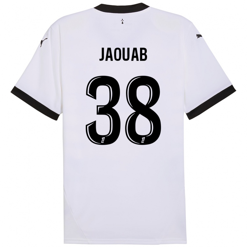 Niño Camiseta Mohamed Jaouab #38 Blanco Negro 2ª Equipación 2024/25 La Camisa Perú