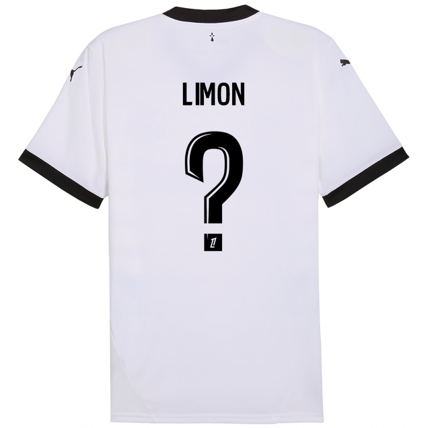 Niño Camiseta Paolo Limon #0 Blanco Negro 2ª Equipación 2024/25 La Camisa Perú