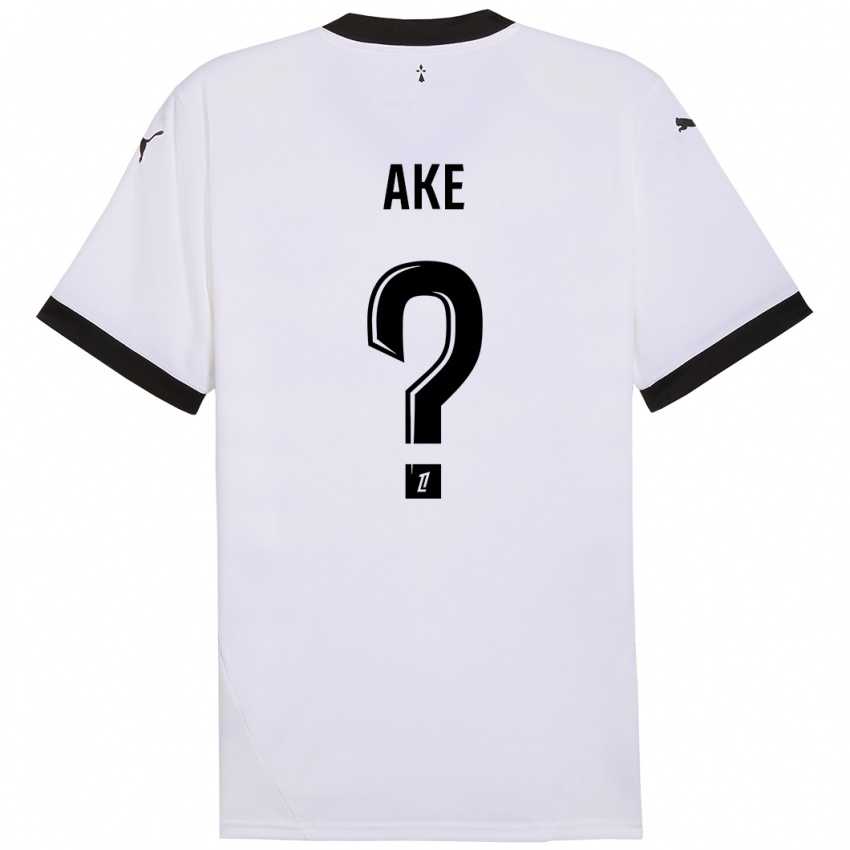 Niño Camiseta Junior Ake #0 Blanco Negro 2ª Equipación 2024/25 La Camisa Perú