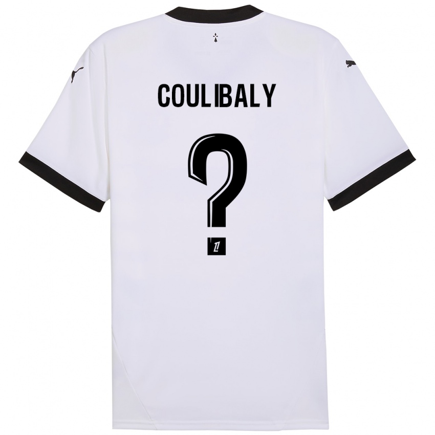 Niño Camiseta Joël Coulibaly #0 Blanco Negro 2ª Equipación 2024/25 La Camisa Perú