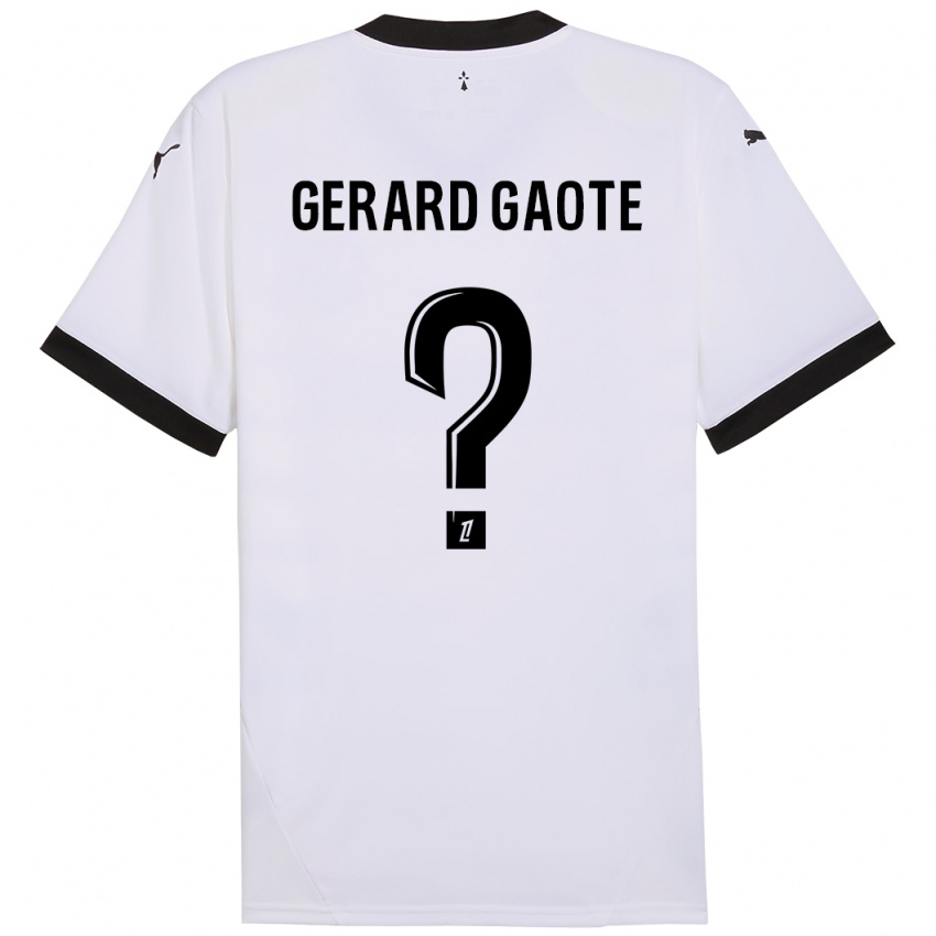 Niño Camiseta Steven Gerard Gaote #0 Blanco Negro 2ª Equipación 2024/25 La Camisa Perú