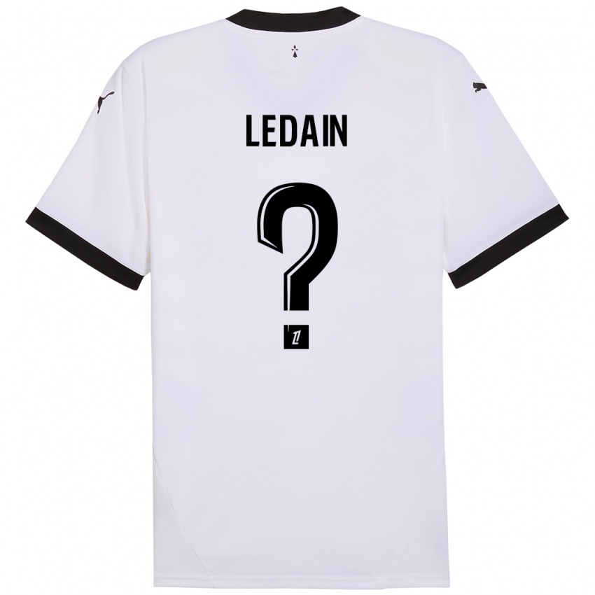 Niño Camiseta Samuel Ledain #0 Blanco Negro 2ª Equipación 2024/25 La Camisa Perú