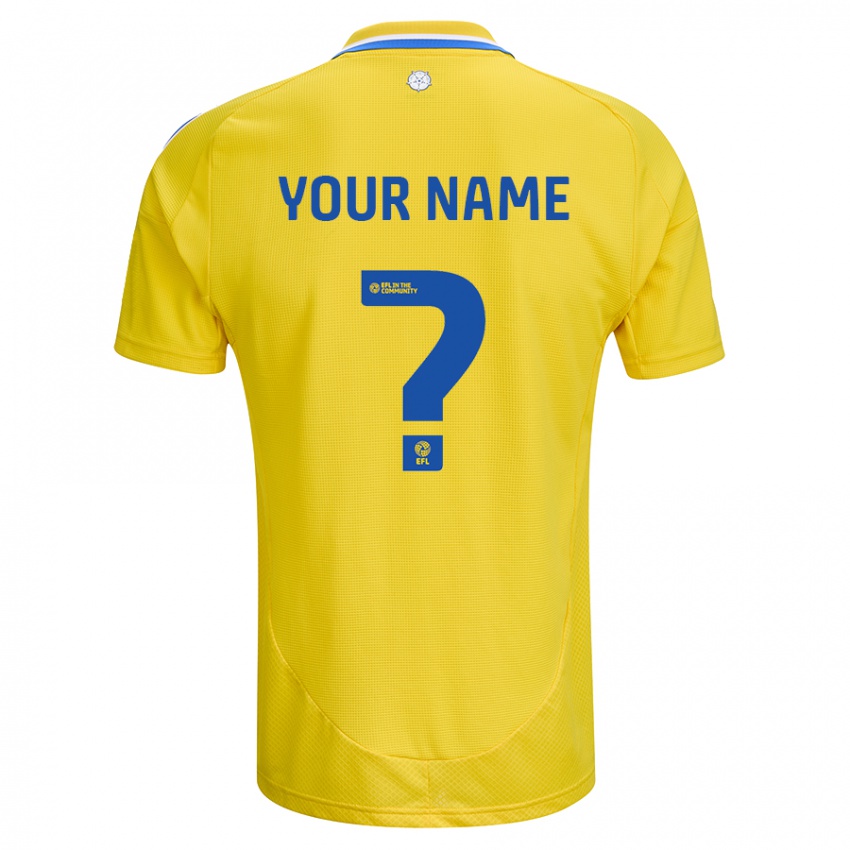 Niño Camiseta Ihren Namen #0 Amarillo Azul 2ª Equipación 2024/25 La Camisa Perú