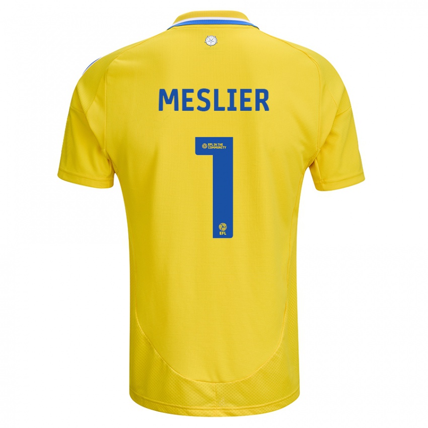 Niño Camiseta Illan Meslier #1 Amarillo Azul 2ª Equipación 2024/25 La Camisa Perú