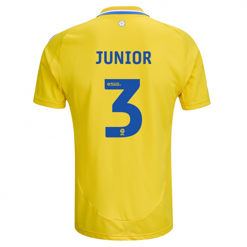 Niño Camiseta Junior Firpo #3 Amarillo Azul 2ª Equipación 2024/25 La Camisa Perú