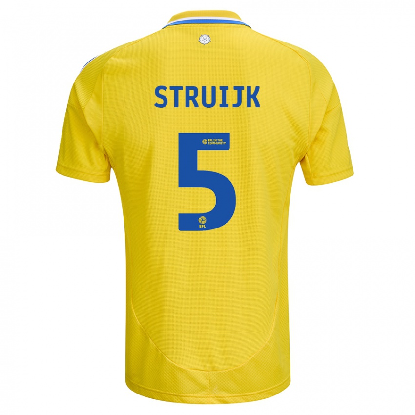 Niño Camiseta Pascal Struijk #5 Amarillo Azul 2ª Equipación 2024/25 La Camisa Perú