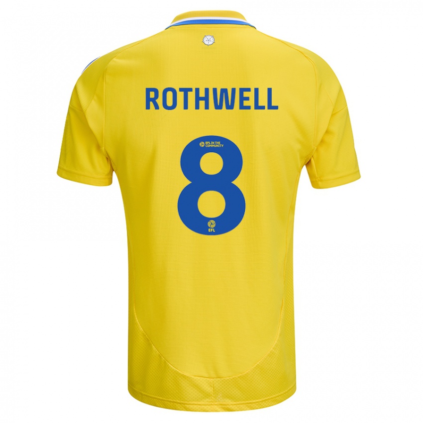 Niño Camiseta Joe Rothwell #8 Amarillo Azul 2ª Equipación 2024/25 La Camisa Perú