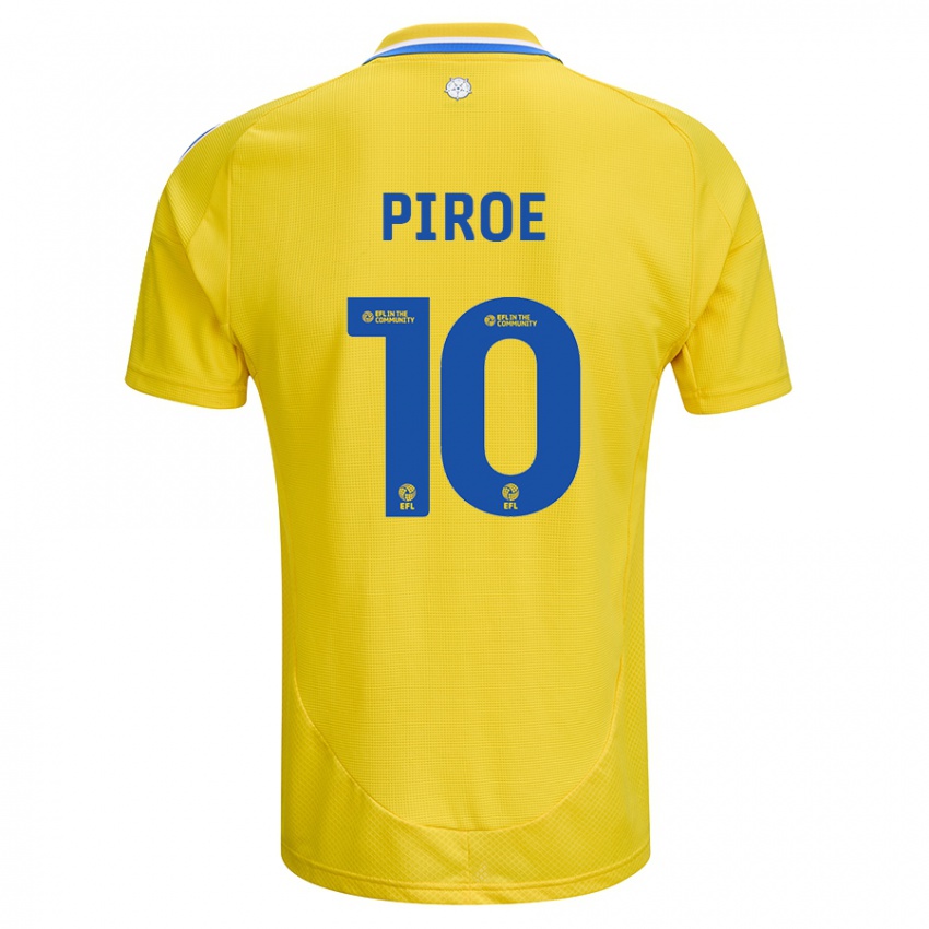 Niño Camiseta Joël Piroe #10 Amarillo Azul 2ª Equipación 2024/25 La Camisa Perú