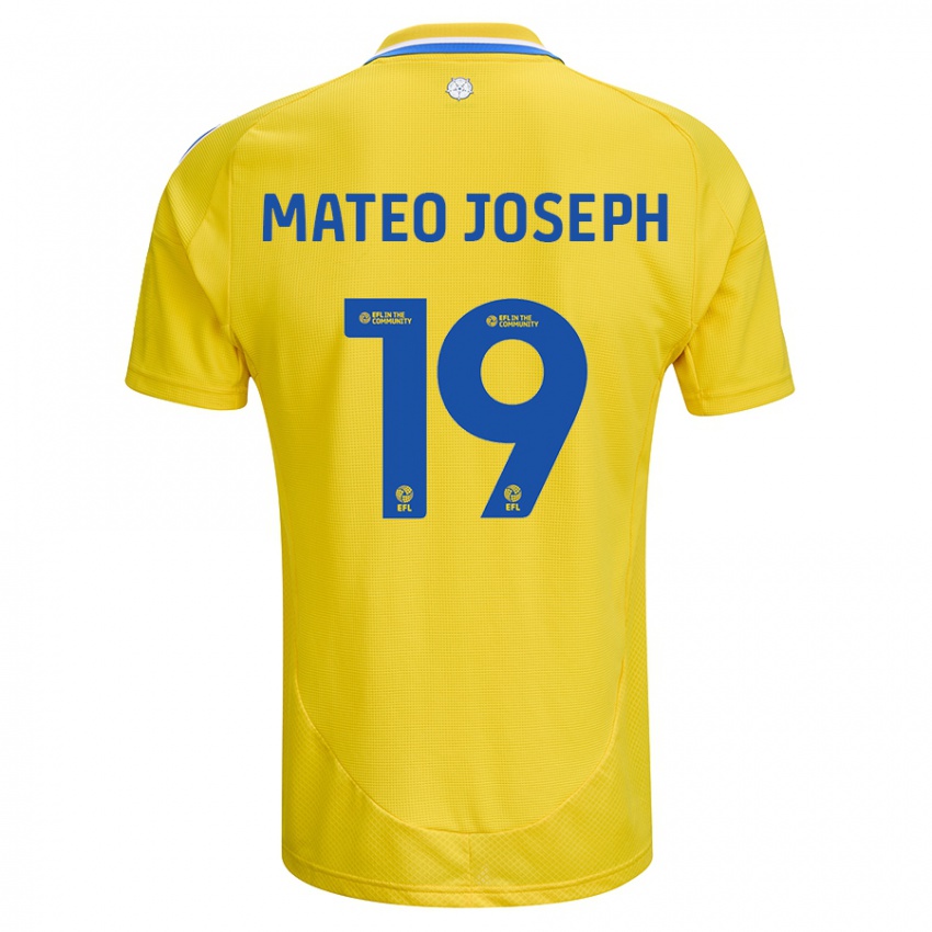 Niño Camiseta Mateo Joseph #19 Amarillo Azul 2ª Equipación 2024/25 La Camisa Perú