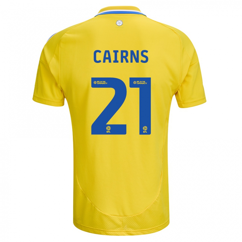 Niño Camiseta Alex Cairns #21 Amarillo Azul 2ª Equipación 2024/25 La Camisa Perú