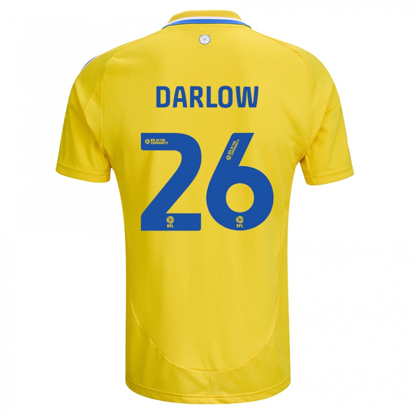 Niño Camiseta Karl Darlow #26 Amarillo Azul 2ª Equipación 2024/25 La Camisa Perú