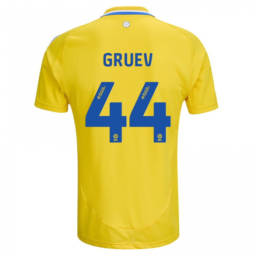 Niño Camiseta Ilia Gruev #44 Amarillo Azul 2ª Equipación 2024/25 La Camisa Perú