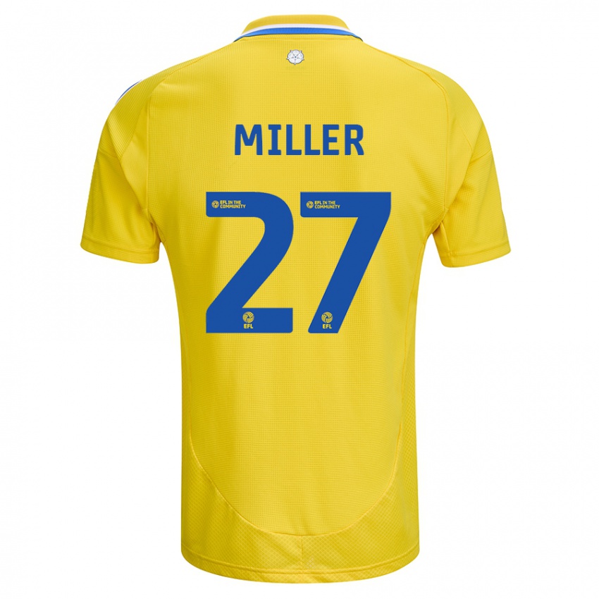 Niño Camiseta Amari Miller #27 Amarillo Azul 2ª Equipación 2024/25 La Camisa Perú