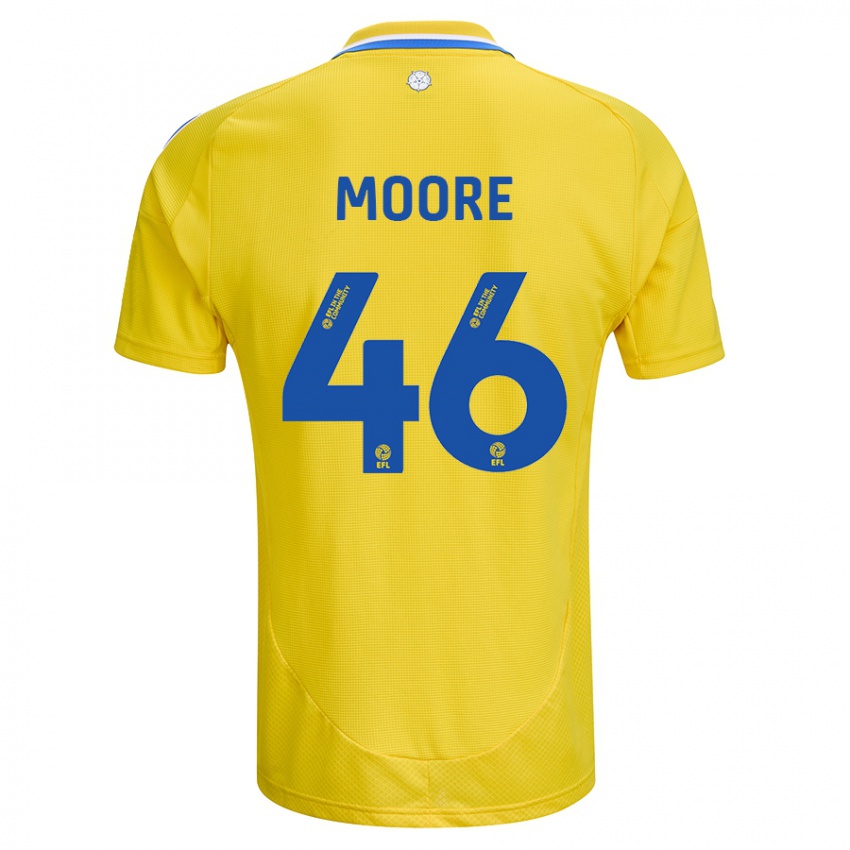 Niño Camiseta Kris Moore #46 Amarillo Azul 2ª Equipación 2024/25 La Camisa Perú