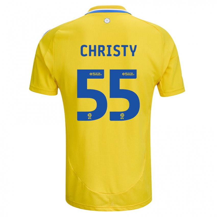 Niño Camiseta Harry Christy #55 Amarillo Azul 2ª Equipación 2024/25 La Camisa Perú