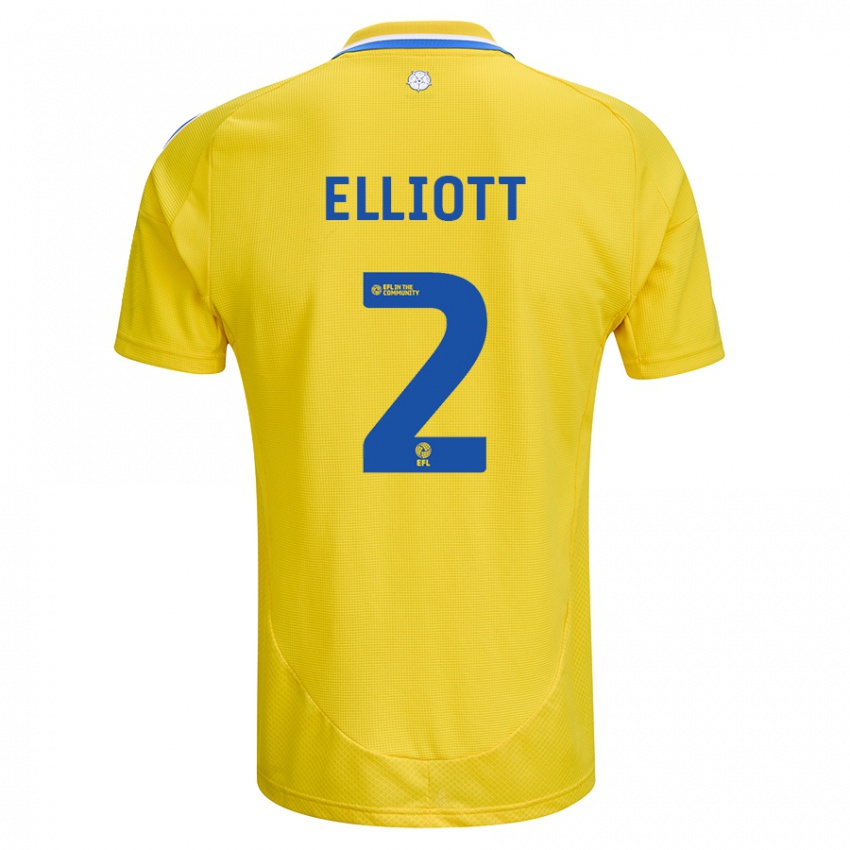 Niño Camiseta Izzy Elliott #2 Amarillo Azul 2ª Equipación 2024/25 La Camisa Perú