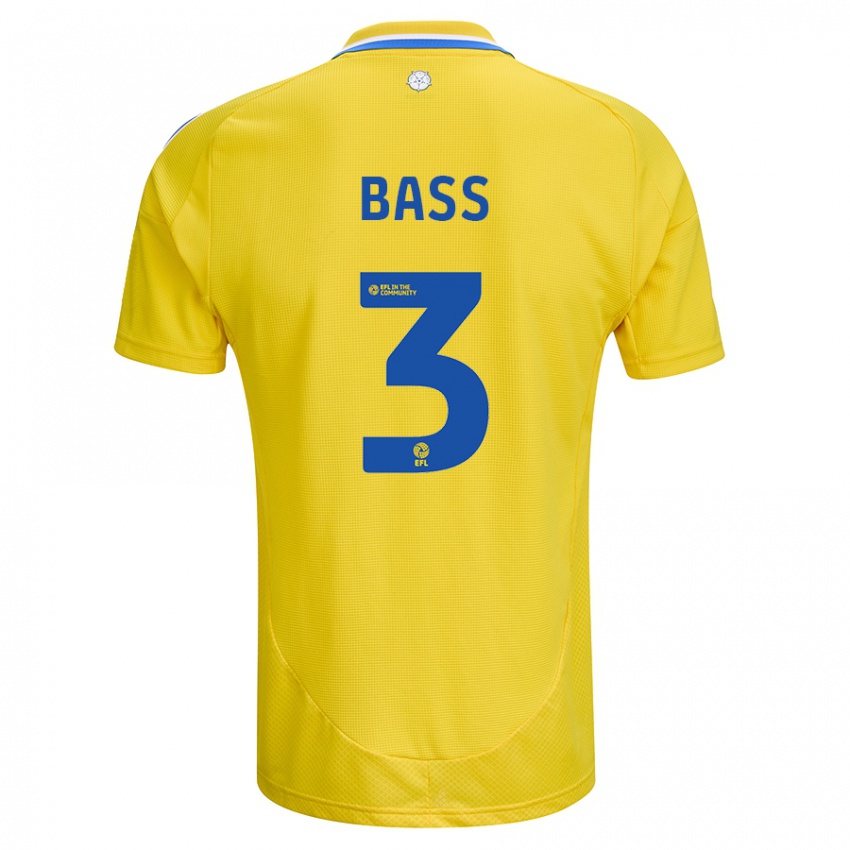 Niño Camiseta Rebekah Bass #3 Amarillo Azul 2ª Equipación 2024/25 La Camisa Perú