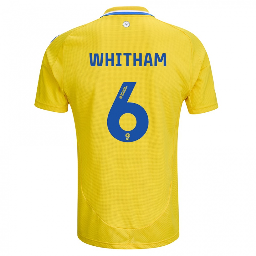 Niño Camiseta Danielle Whitham #6 Amarillo Azul 2ª Equipación 2024/25 La Camisa Perú