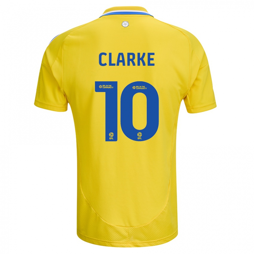 Niño Camiseta Sarah Clarke #10 Amarillo Azul 2ª Equipación 2024/25 La Camisa Perú