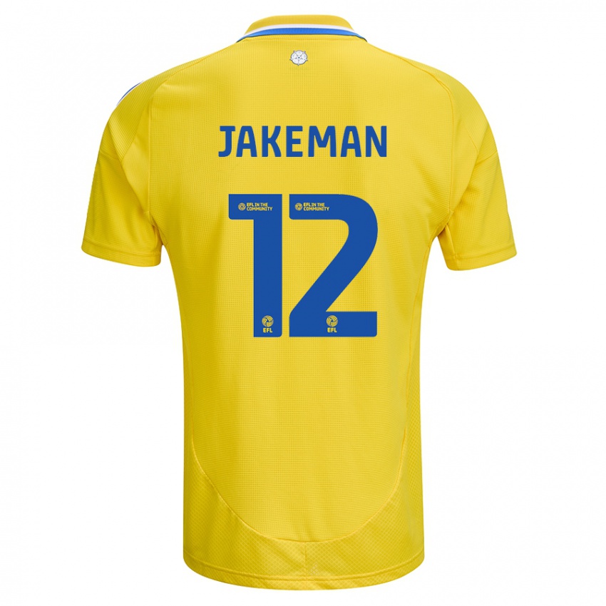 Niño Camiseta Harriet Jakeman #12 Amarillo Azul 2ª Equipación 2024/25 La Camisa Perú