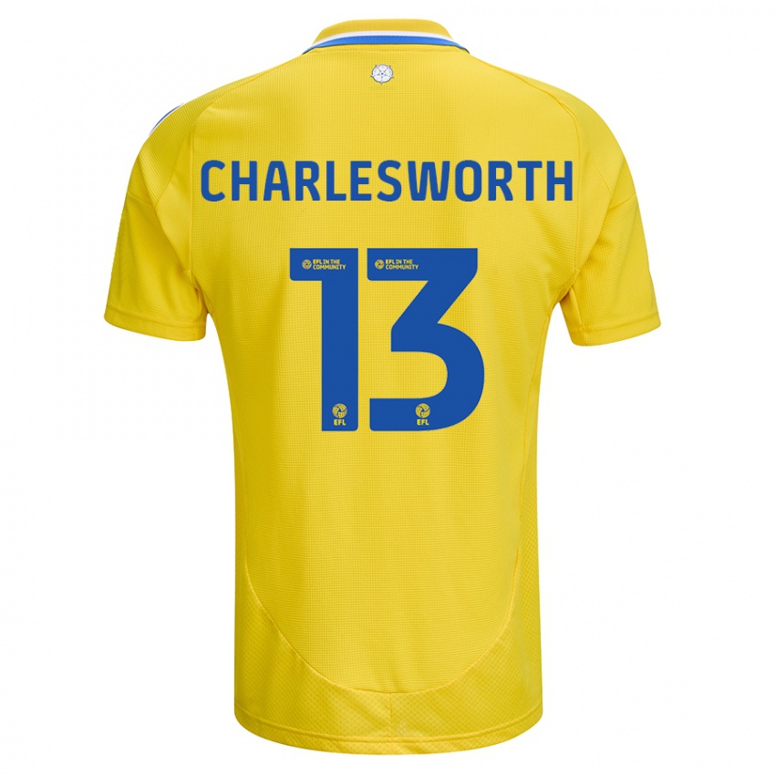 Niño Camiseta Millie Robshaw-Charlesworth #13 Amarillo Azul 2ª Equipación 2024/25 La Camisa Perú